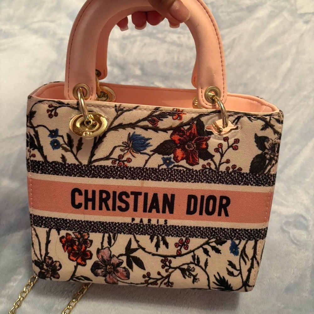 Dior Beige Floral Mini Bag